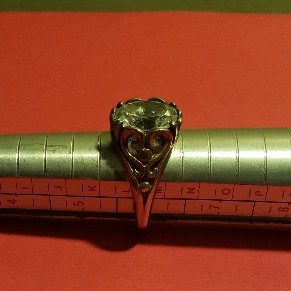 Vintage 925   3 Ct Lab Created Antique Diamond Ring - Picture 2 of 8